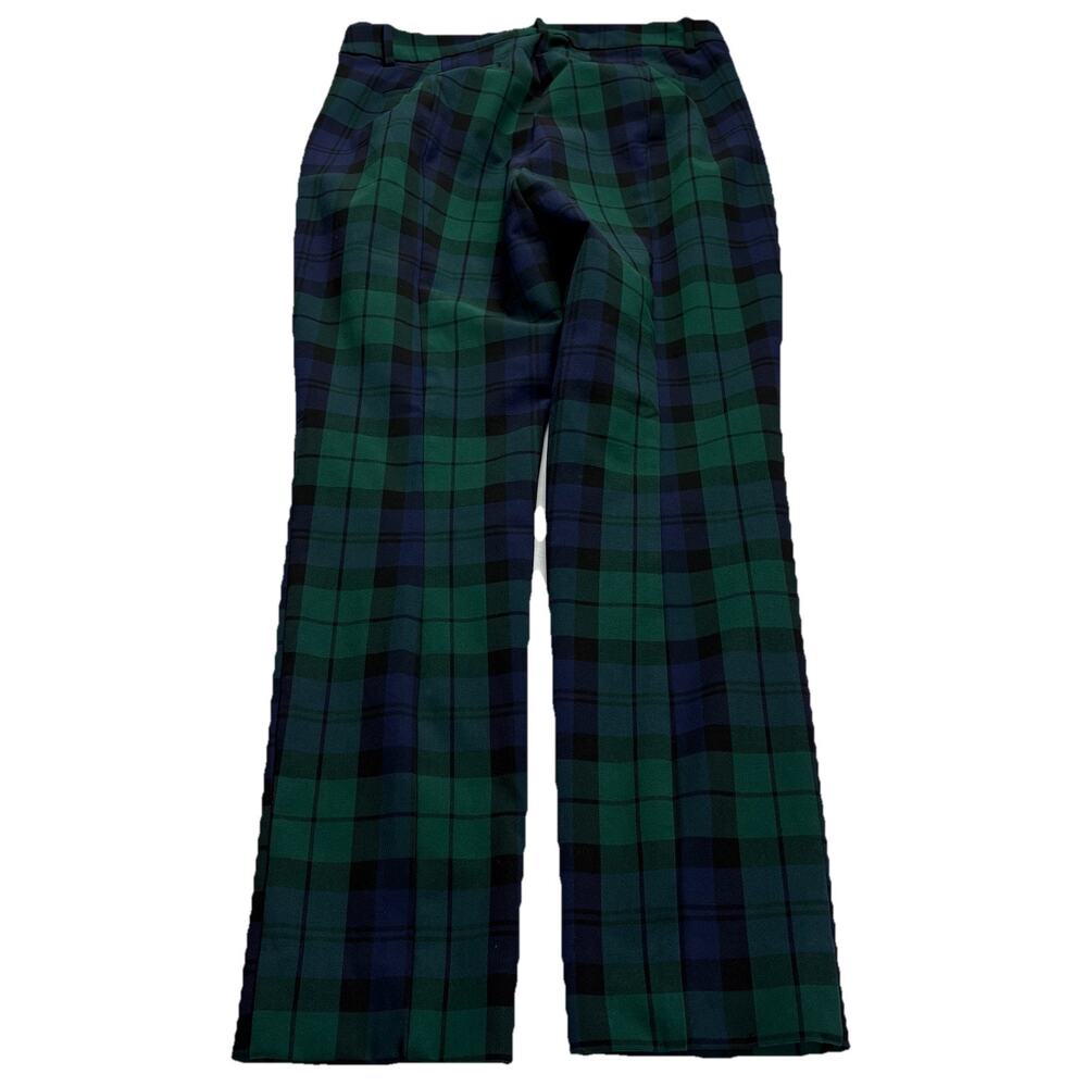 J. Crew Dress Pants Women’s 10 Black Watch Plaid Ruby Full-Length Stretch Tartan - Picture 5 of 16